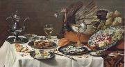 Pieter Claesz Style life with turkey Spain oil painting artist